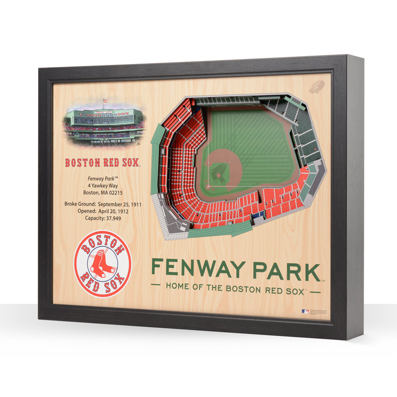 Art mural 3D MLB 25 couches StadiumViews, Boston Red Sox
