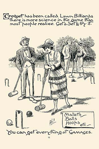 « croquet » par rip, reproduction d’art, H 36 po x l 24 po x P 1,5 po