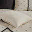 Ensemble de housse de couette en lin et coton 3 pièces double / grand avec motif bohème moderne et bordure texturée-119068685
