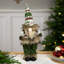 Gnome debout avec une silhouette de Noël tricotée - - Vert