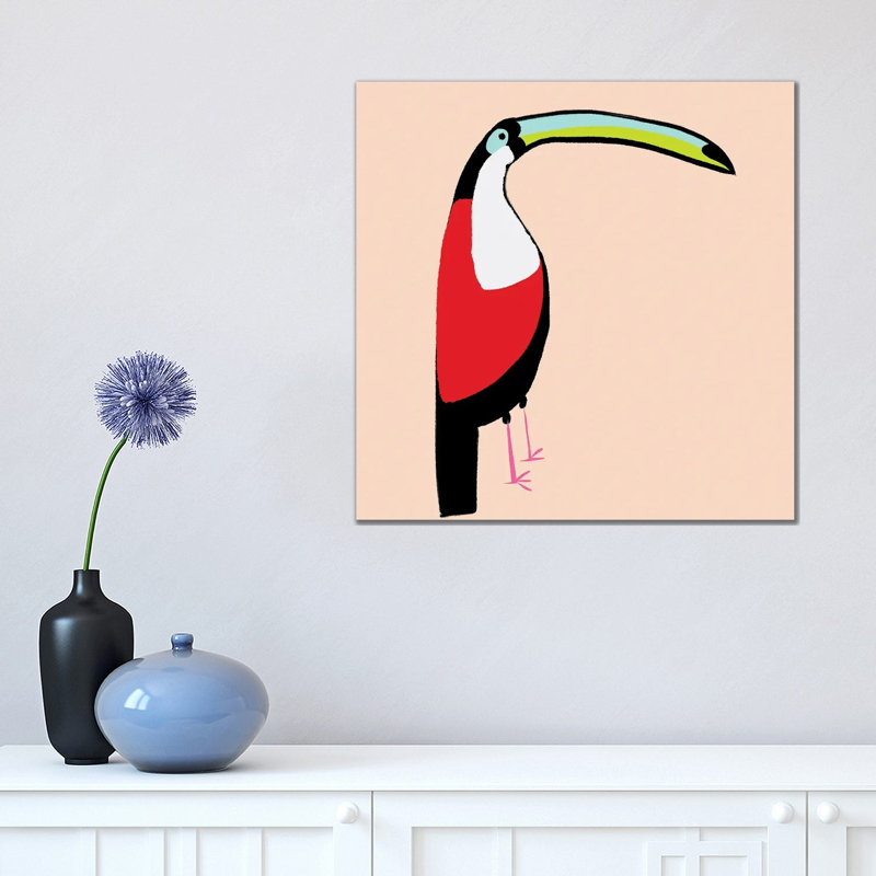 Abstract Toucan by Susan Bryant - Print on Canvas, 66.04 cm H x 66.04 cm W x 3.175 cm D, Wrapped Canvas