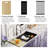 33x19Inch Undermount Gunmetal Black Double Bowl  Kitchen Sink 18 Guage Stainless Steel With Faucet