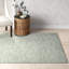 Millcreek Oriental Handmade Tufted Wool Area Rug in Ocean/Ivory-68848834