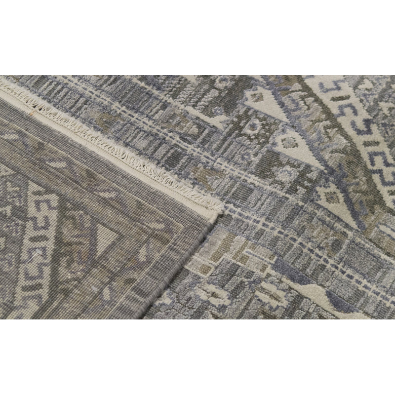 Hand-Knotted High-Quality Gray Area Rug