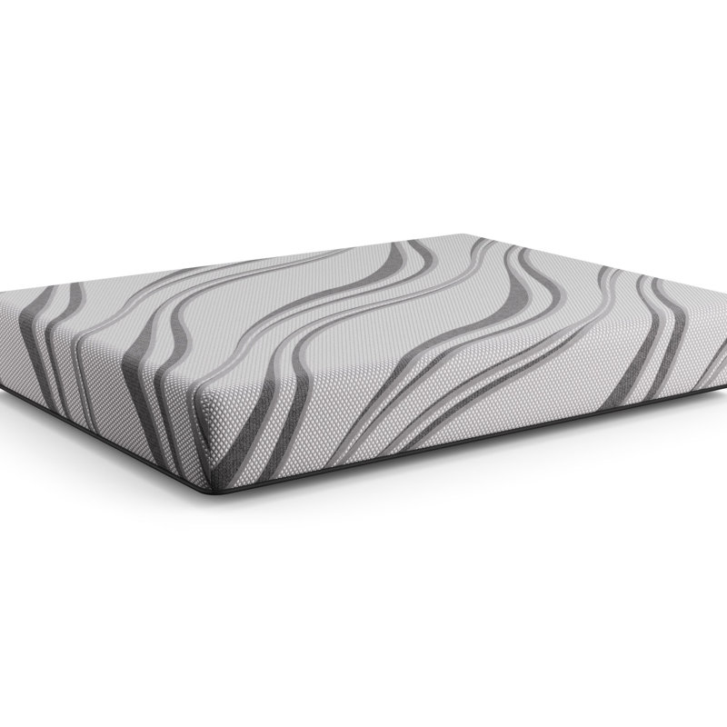 Le bavoir simple en mousse à mémoire de forme comprend un gel réactif, un noyau haute densité, une couche de confort, une fermeté moyenne, un tissu qui évacue la chaleur et la chaleur pour un sommeil douillet, et un sommeil gris avec un sommeil frais