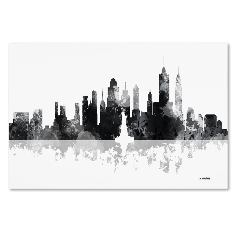 « new york new york horizon-1 », reproduction d’impression sur toile tendue, H 16 po x l 24 po x P 2 po