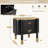 Achilles Wooden Nightstand With 2 Drawers & Feather Handles-119790174