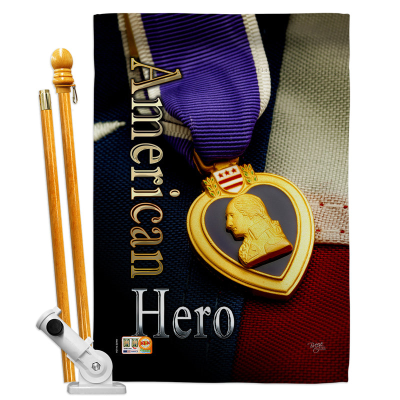 Double Sided 40'' H x 28'' W Polyester Flag Set