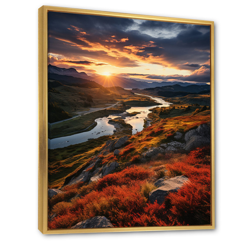 Washington Country Charm sur toile, H 20 po x l 12 po x P 1 po, Cadre flottant doré
