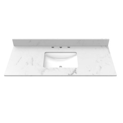 49'' Engineered Stone Single Bathroom Vanity Top with Sink