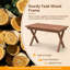 Table de bout d'extérieur à 2 niveaux pour table de bout en bois d'eucalyptus avec plateau à lattes