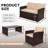 4-Piece All-Weather Wicker Patio Set – Rattan Sectional Sofa with Cushions and Glass Table-1093399117