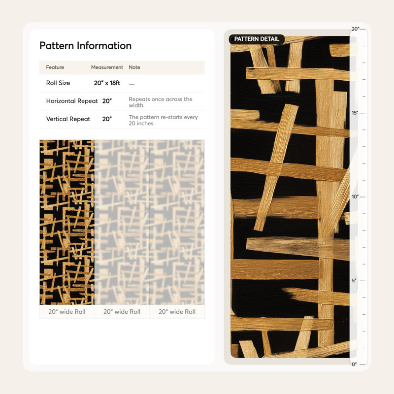 Papier peint géométrique abstrait moderne, Peler et coller