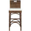 Tabouret de bar rembourré Evins avec structure en bois massif-287898231