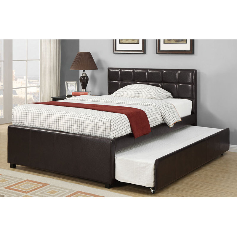 Damore Beckla Bed with Trundle, Full/Double, Brown
