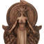 Figurine de déité païenne Hicate avec des chiens rouges