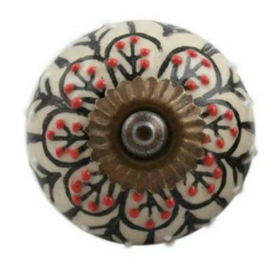 Oversized Hand Painted 1.6" Diameter Round Knob