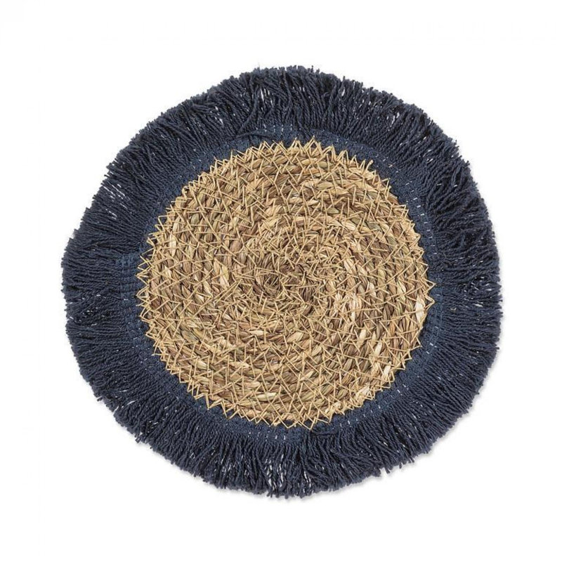 Sous-verres à franges, Marine / naturel