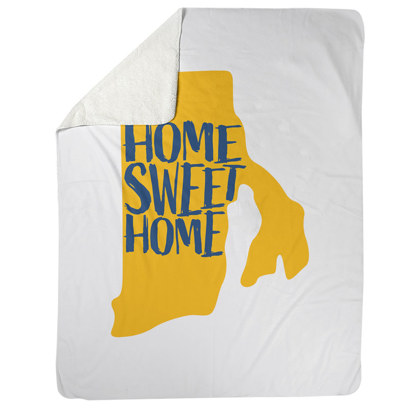 Jeté en polaires pour îlot de rhode home, l 52,5 po x L 62,5 po, Couleurs du drapeau d'État