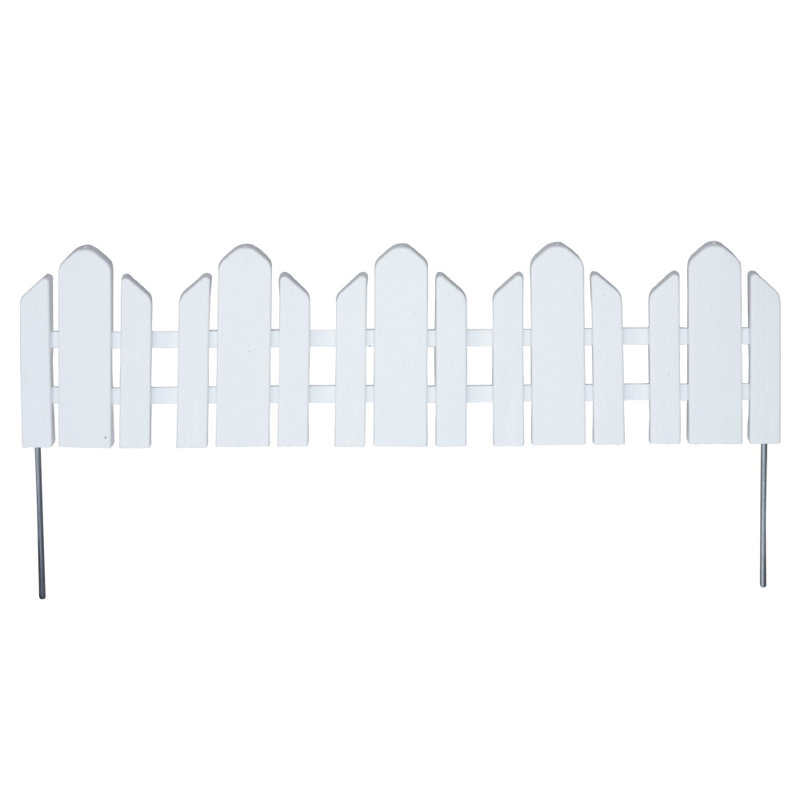 11.5'' H x 22'' W White Vinyl Lawn Edging
