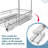 2 Tier Under Sink Organizers And Storage - Slide Out Cabinet Organizer With Sliding Drawers For Inside Cabinets-  11"W X 21"D X 15"H, Chrome.