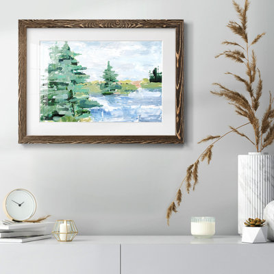 Evergreen Lake I, reproduction d'art encadrée
