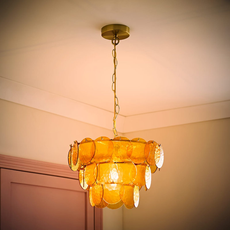 Alilyana 1 - Light Chandelier, Orange