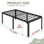 Structure de lit 22 po avec pieds d'angle arrondis-540726826