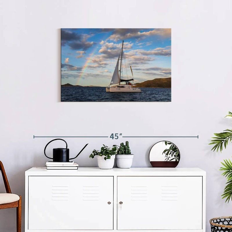 Mehar Rainbow Over Catamaran, 20" H x 30" W