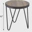 Table d'appoint en chêne gris vieilli et noir