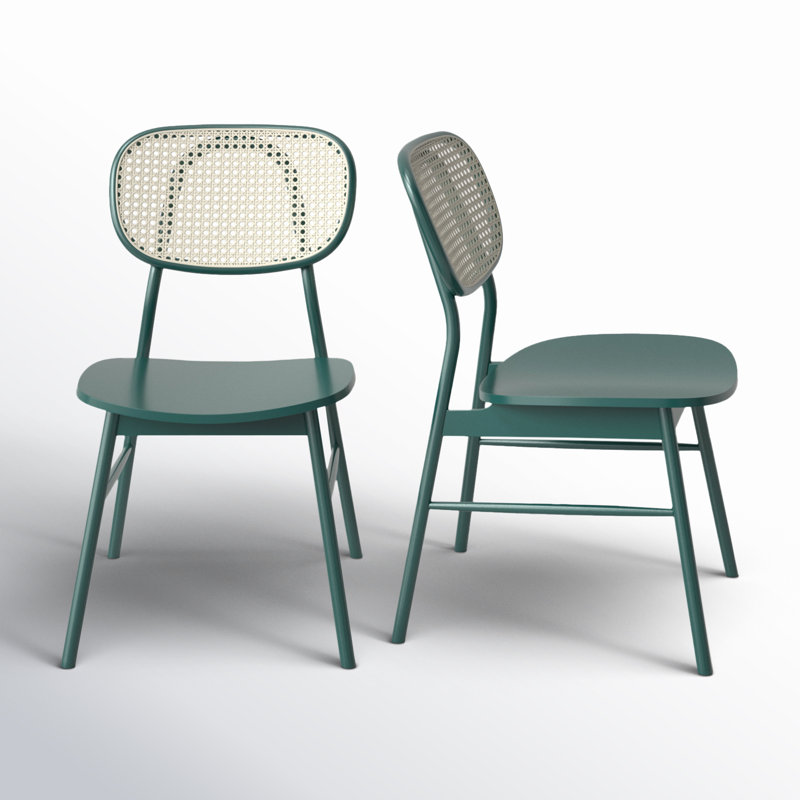 17'' H Beech Side Chair, Green