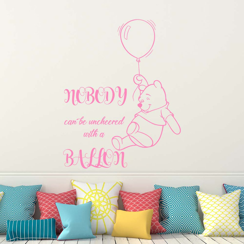 Décalcomanie murale winnie classic the pooh, Rose tendre