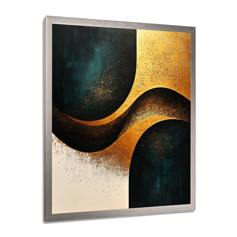 Pierre - Abstract Canvas Wall Art, Argent argent, H 32 po x l 24 po, Reproduction encadrée d'une seule photo
