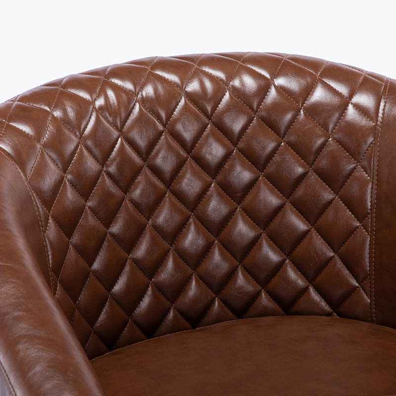 Fauteuil Bushgrove, Similicuir brun