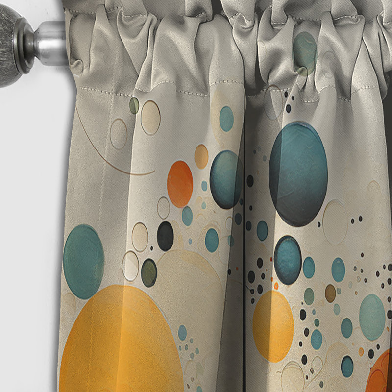 Rideau orange occultant orange Mid Century Organic Harmony II - Mid-Century, L 52 po x L 108 po