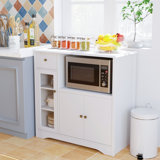 35.4" Wide  Kitchen Pantry, Food Pantry wih Cupboard, Drawer, and Microwave Cube