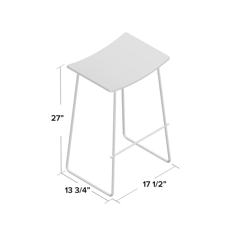 Tabouret de bar et de comptoir Arispe, Noyer, Tabouret de comptoir (siège d'une hauteur de 27 p