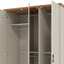 3 Door Manufactured Wood Wardrobe With Mirror-752385216