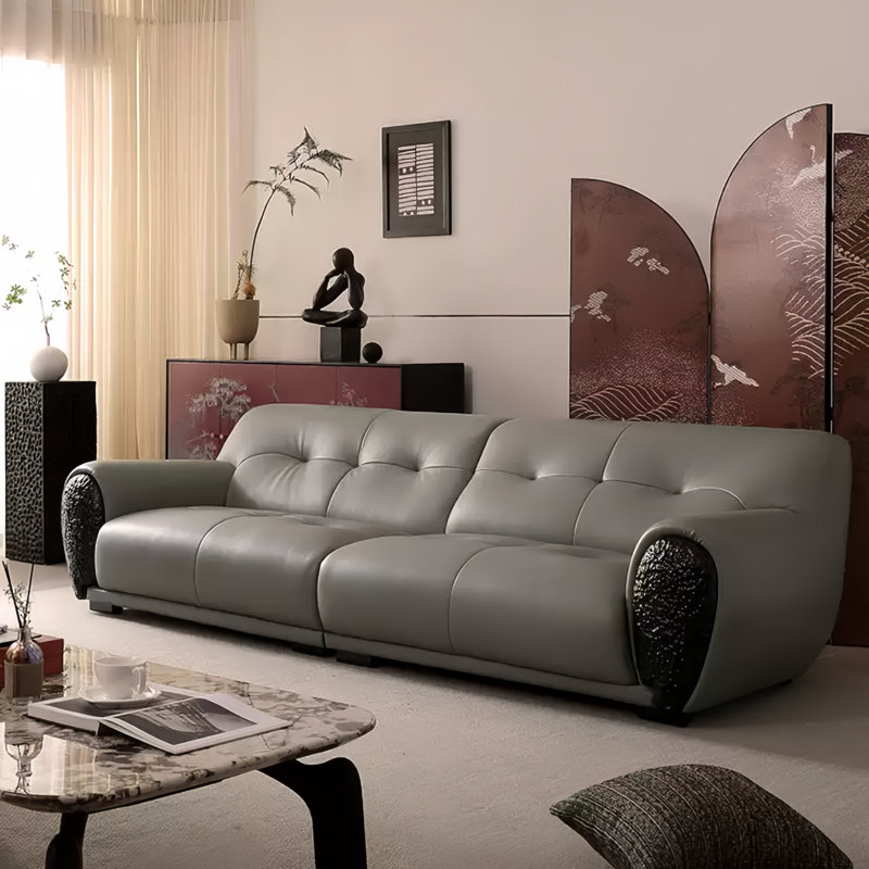 Canapé en bois massif Retro Living, Gris