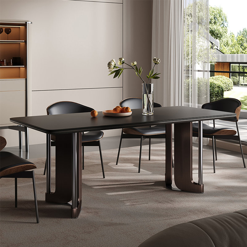 Ensemble de table de salle à manger de luxe européen à lumière simple, H 29,5 po x L 70,8 po x l 35,4 po