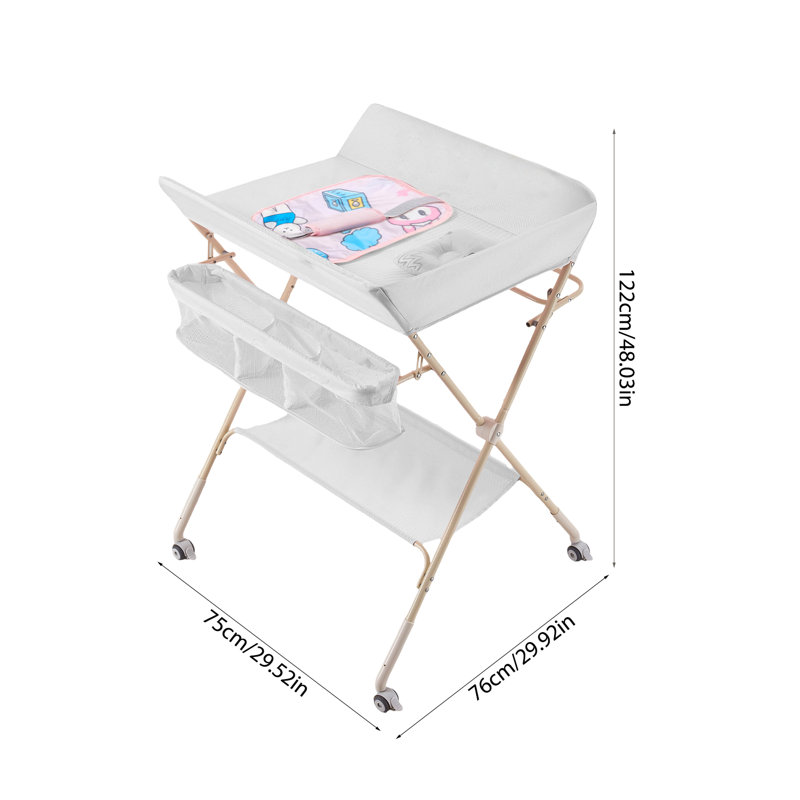 Versatile Folding Baby Changing Table, Grey