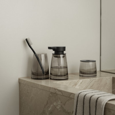 AVA Glass Bathroom Tumbler - Tan