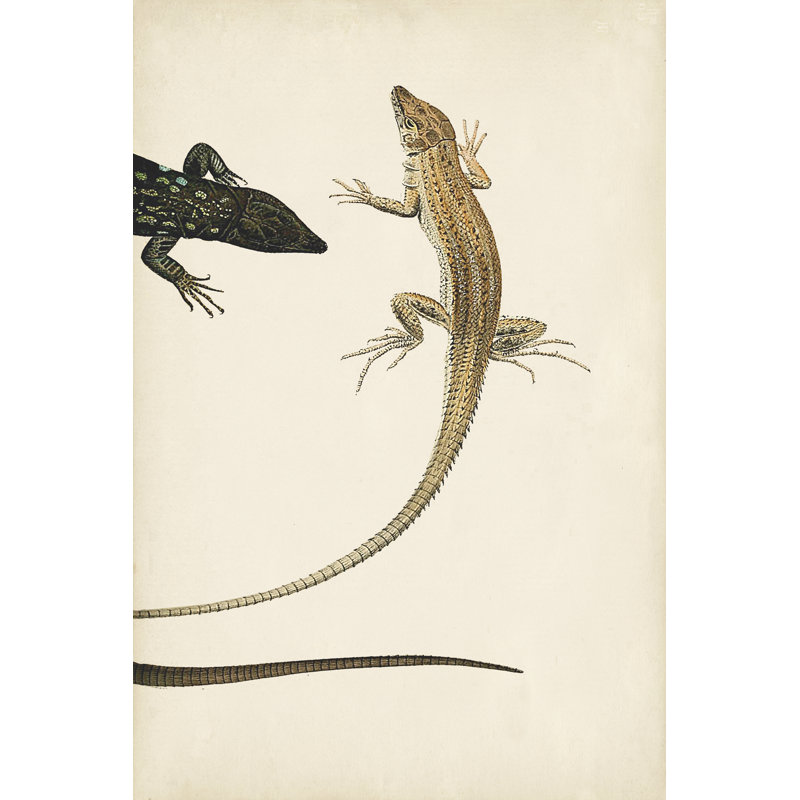 Lézard Diptyque II, H 48 po x l 32 po