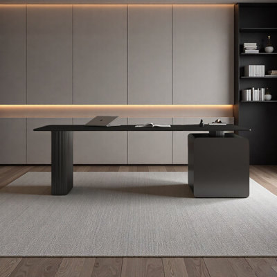 Italian Minimalist Rock-Panel Desk