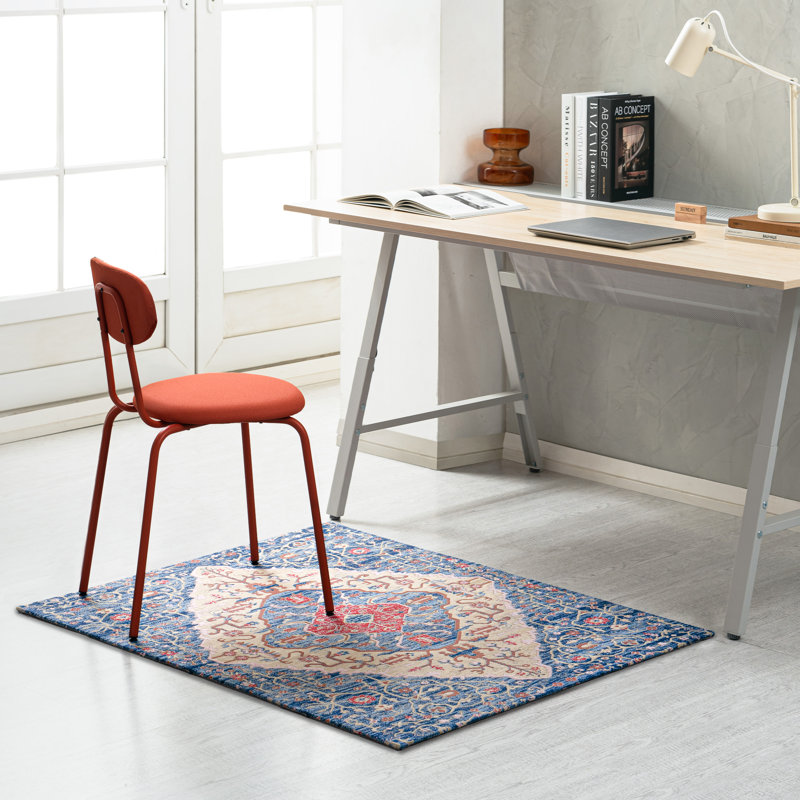 Anji Mountain Rug’d Chair Mat Floor Protector Polyester Jacquard Office Desk Chair Mat with Anti-Skid Backing for Hardwood Protection and Carpet Protector, Porto