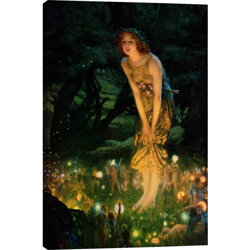Midsummer Eve, 1908 by Hughes Canvas Print, 40" H x 26" W x 0.75" D