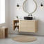 Meuble-lavabo mural avec lavabo et tablette de rangement