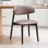 Ensemble de 2 chaises d'appoint de salle à manger en microfibre gris ardoise avec pieds en bois noir, L 23 po x l 21 po x H 32 po