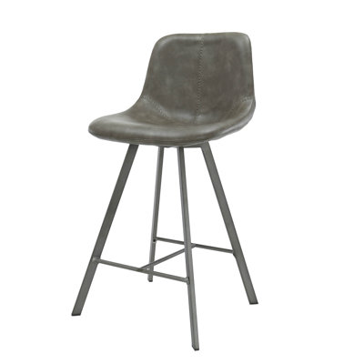 Amunique Upholstered Counter Stool with Metal Frame