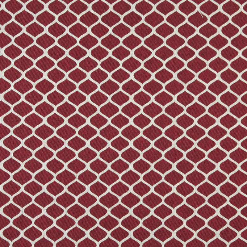 Tissu de lin géométrique, Rouge 2